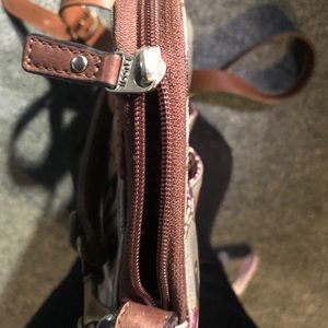 Genuine Fossil satchel. “Key-per”